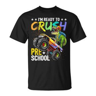 I'm Ready To Crush Preschool Dinosaur Boy First Day Of Pre-K T-Shirt | Mazezy