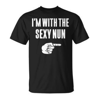 Im With The Sexy Nun Funny Halloween Couple Costume Gift Unisex T-Shirt | Mazezy