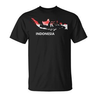 Indonesia Flag Pride Distressed Indonesian Unisex T-Shirt | Mazezy