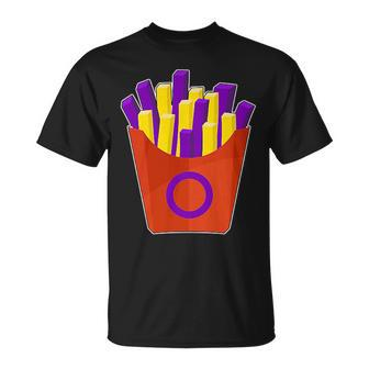 Intersex Lgbtq Potato French Fries Pocket Gay Pride Unisex T-Shirt | Mazezy