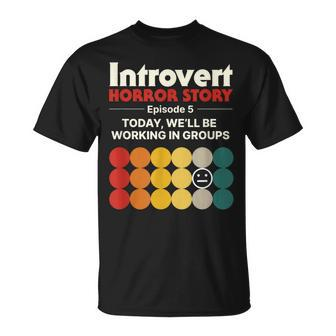 Introvert Horror Story Antisocial Vintage Geek Geek T-Shirt | Mazezy
