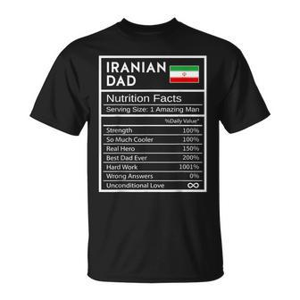 Iranian Dad Nutrition Facts National Pride For Dad T-Shirt | Mazezy