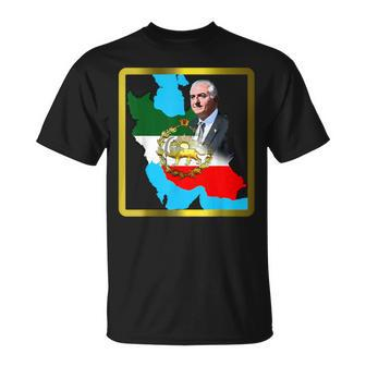 Iran's Flag With A Golden Lion And Sun With King Pahlavi T-Shirt - Monsterry CA