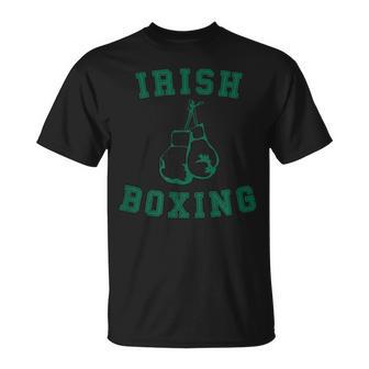 Irish Boxing Green Vintage Distressed Style T-Shirt | Mazezy