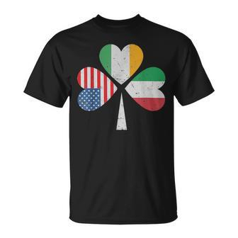 Irish Italian American Flag Ireland Italy Usa Patricks Day Unisex T-Shirt - Seseable