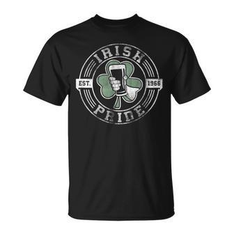 Irish Pride Vintage Born In 1966 Celtic Birthday Unisex T-Shirt | Mazezy
