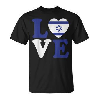 Israel Love Flag I Stand With Israel Heritage Israeli Flag T-Shirt | Mazezy