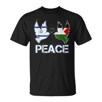 Israel Palestine Peace Friendship Pigeons T-Shirt - Seseable