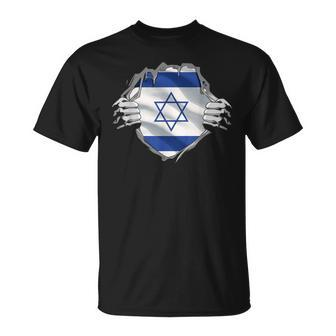 Israel Roots Flag Patriotic Israeli Heritage Patriot Day T-Shirt | Mazezy