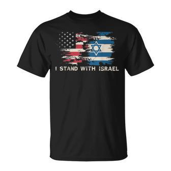 Israeli Flag Jewish Star Of David I Stand With Israel T-Shirt | Mazezy
