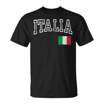 Italia Italian Flag Italy Distressed T-Shirt | Mazezy