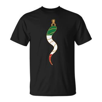 Italian Horn Symbol Of Luck | Italian Evil Eye Protection Unisex T-Shirt | Mazezy