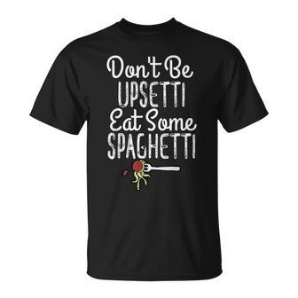 Italian Pasta Trendy Meatball & Spaghetti Funny Gift Unisex T-Shirt | Mazezy DE