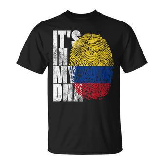 It's In My Dna Colombian Proud Hispanic Colombia Flag T-Shirt | Mazezy