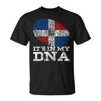 It's In My Dna Dominican Republic Flag Hispanic T-Shirt | Mazezy
