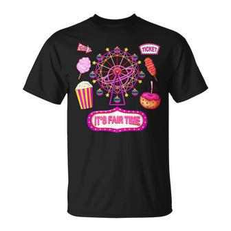 Its Fair Time State Fair Ferris Wheel And Good Food T-Shirt - Monsterry UK