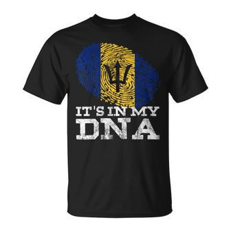 Its In My Dna Barbados Cool Barbadian Gifts Afro Bajan Flag Barbados Funny Gifts Unisex T-Shirt | Mazezy AU
