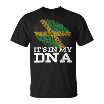 Its In My Dna Jamaican Pride Jamaica Flag Lover Gifts Pride Month Funny Designs Funny Gifts Unisex T-Shirt | Mazezy