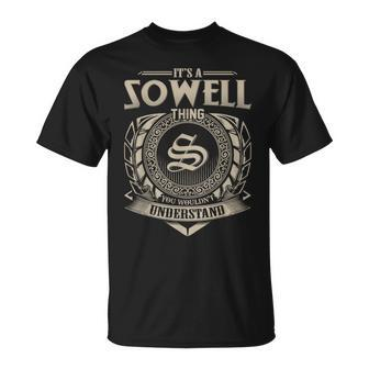 It's A Sowell Thing You Wouldn't Understand Name Vintage T-Shirt - Seseable