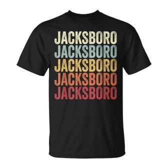 Jacksboro Texas Jacksboro Tx Retro Vintage Text T-Shirt | Mazezy