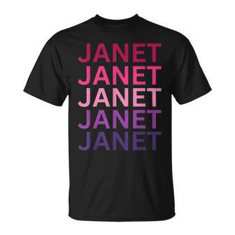 Janet First Name I Love Janet Unisex T-Shirt | Mazezy