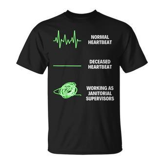 Janitorial Supervisors Job Profession Savvy Cleaner Worker T-Shirt | Mazezy