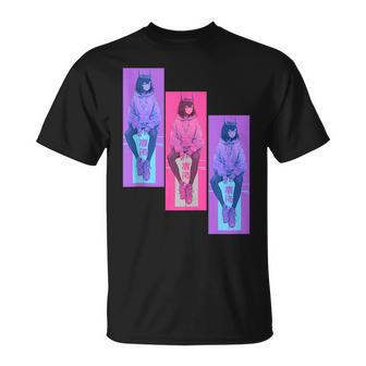 Japanese Anime Devil Girl Vaporwave Streetwear Lofi Unisex T-Shirt | Mazezy