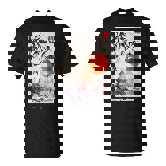Japanese Scenery Culture Vintage Sakura Cherry Blossom Tree T-shirt - Thegiftio