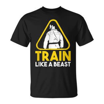 Jiu Jitsu Brazil Train Like A Beast Bjj Jujitsu Grappling T-Shirt | Mazezy UK
