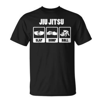 Jiu Jitsu Slap Bump Roll Brazilian Jiu Jitsu T-Shirt | Mazezy