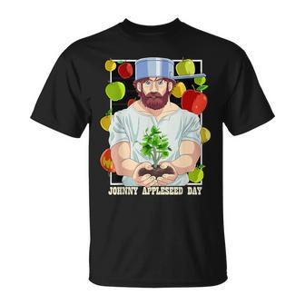Johnny Appleseed Day Apple Tree Seed Farmer Orchard T-Shirt | Mazezy