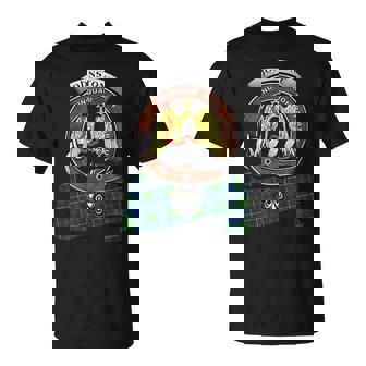 Johnstone Clan Badge & Tartan Unisex T-Shirt | Mazezy