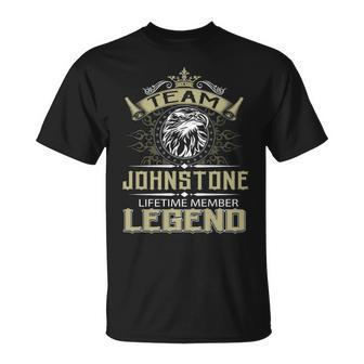 Johnstone Name Gift Team Johnstone Lifetime Member Legend Unisex T-Shirt - Seseable