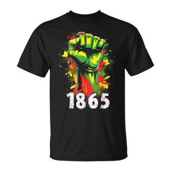Junenth 1865 Black History African American Freedom Unisex T-Shirt - Seseable