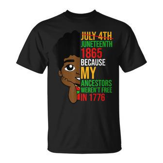 Junenth 1865 July 4Th Because My Ancestors Boy Kids Unisex T-Shirt | Mazezy