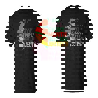 Junenth African American Pride Queen Black Month History Unisex T-Shirt | Mazezy