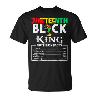 Junenth Black King Nutritional Facts Freedom Day African Unisex T-Shirt - Seseable