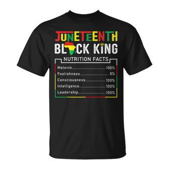 Junenth Black King Nutritional Facts Melanin Men Fat Unisex T-Shirt - Seseable