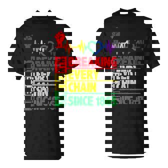 Junenth Breaking Every Chain Since 1865 African Freedom Unisex T-Shirt - Seseable