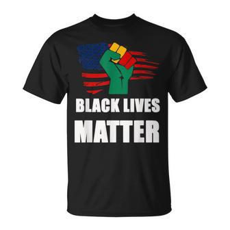 Junenth Fist Black Lives Matter Fist 4Th Of July Unisex T-Shirt | Mazezy