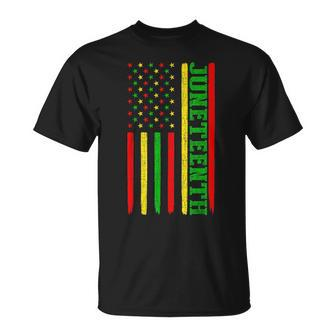 Junenth In A Flag For Black History Day June 19Th 1865 T-shirt - Thegiftio UK