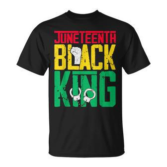 Junenth Is My Independence Day Black King Fathers Day Unisex T-Shirt | Mazezy