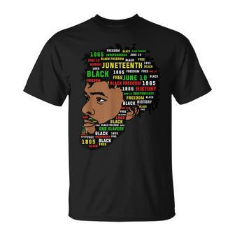 Junenth Mans Head 1865 Black Freedom Unisex T-Shirt | Mazezy
