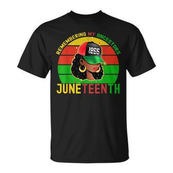 Junenth Remembering My Ancestors Black Freedom Unisex T-Shirt - Seseable