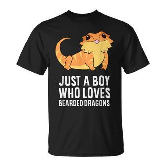 Just A Boy Who Loves Bearded Dragons T-Shirt | Mazezy