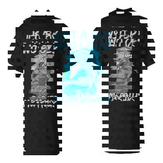 Just A Boy Who Loves Mosasaurus For A Mosasaurus Boy T-Shirt - Monsterry
