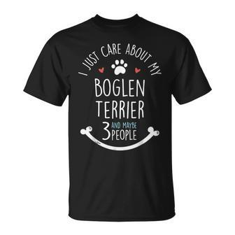 I Just Care About My Boglen Terrier T-Shirt | Mazezy
