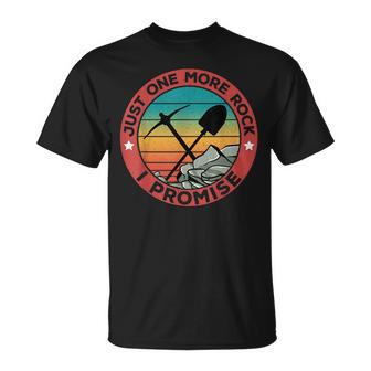 Just One More Rock I Promise Retro Geology Geologist T-Shirt | Mazezy
