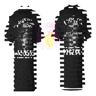 Im Just Here For The Wieners 4Th Of July Patriotic Hot Dog T-shirt - Thegiftio