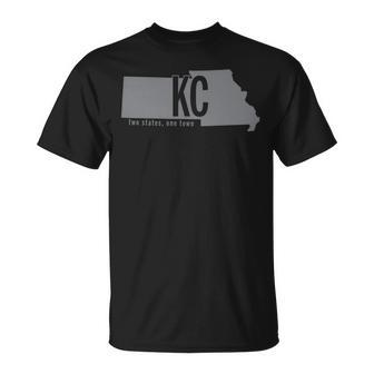 Kansas City Two States One Town Kc Pride Short Sleeve Unisex T-Shirt | Mazezy